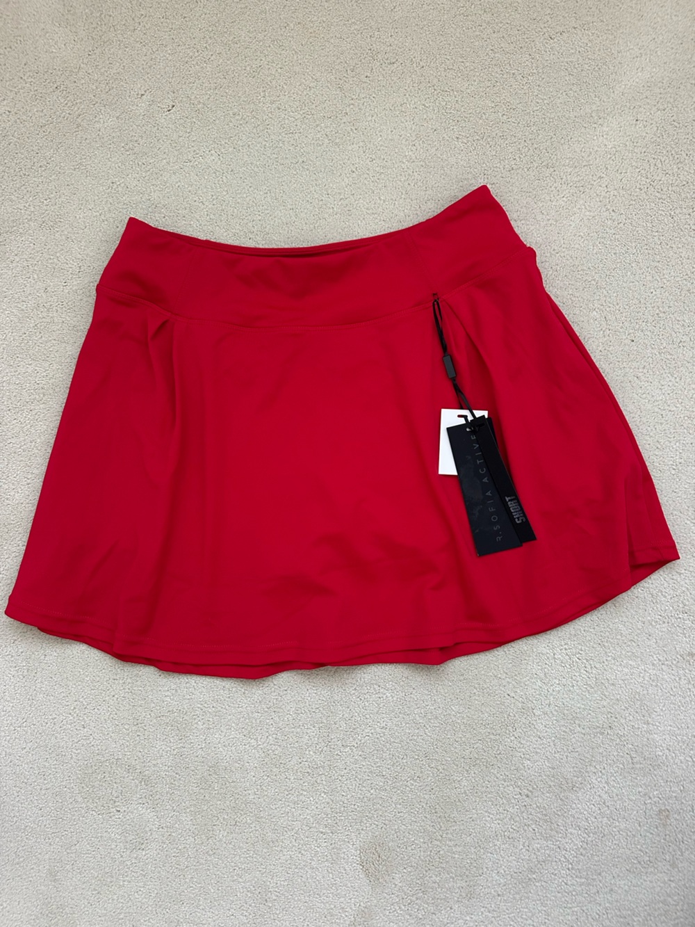 NWT R.Sofia Active Red Performance Skort | Size Large